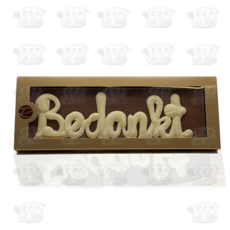 Chocolade tablet 'Bedankt'