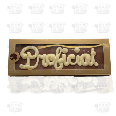 Chocolade tablet 'Proficiat'