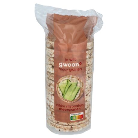 G'woon Rijstwafels meergranen 120gr