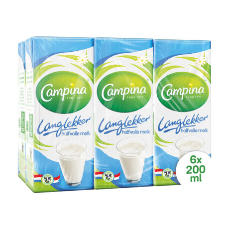 Campina Langlekker Halfvolle melk 6x 200 ml